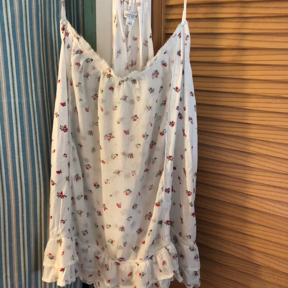 Aerie Size XL Flowy Tank With Flower Print